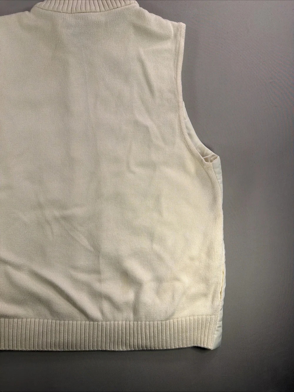 Michael Kors Cream Ribbed-Knit Zip Jacket